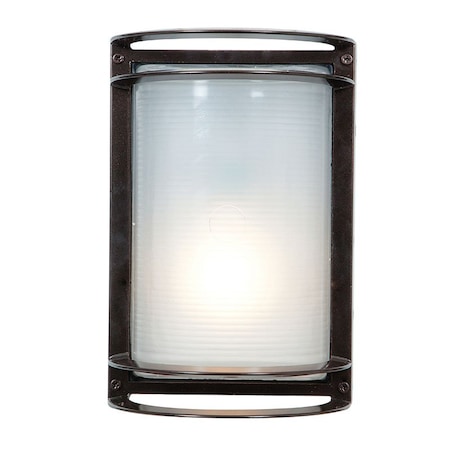 Access Lighting Nevis, 1 Light Outdoor Wall Mount, Bronze Finish, Ribbed Frosted Glass 20011MG-BRZ/RFR